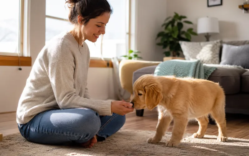 puppy-first-hour-home-calm-introduction puppy calm introduction during first hour at home