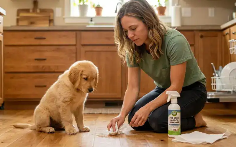 puppy-accident-cleanup-inside-home cleaning puppy accident inside home potty training tips