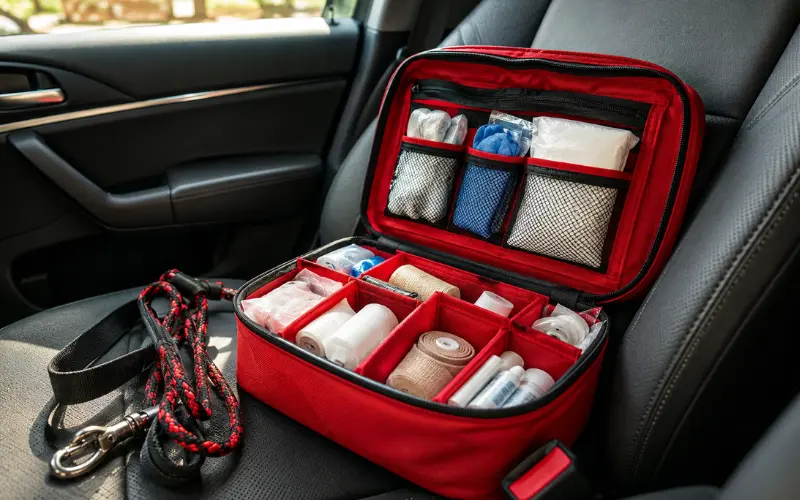 dog-first-aid-kit-bag-organized organized portable dog first aid kit bag for travel
