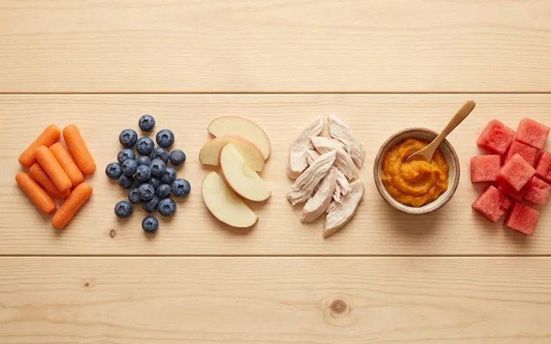 safe human foods for dogs carrots blueberries chicken apple 