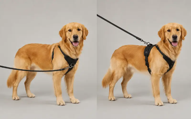 no-pull-harness-front-clip-vs-back-clip front clip vs back clip no pull dog harness comparison