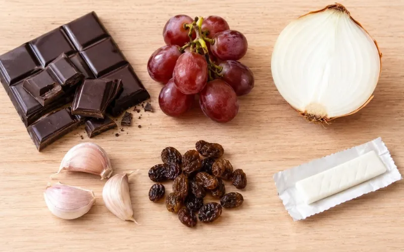 toxic foods for dogs chocolate grapes onions