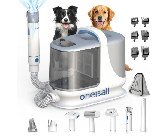 oneisall BM3 7-in-1 Pet Grooming Vacuum & Clipper