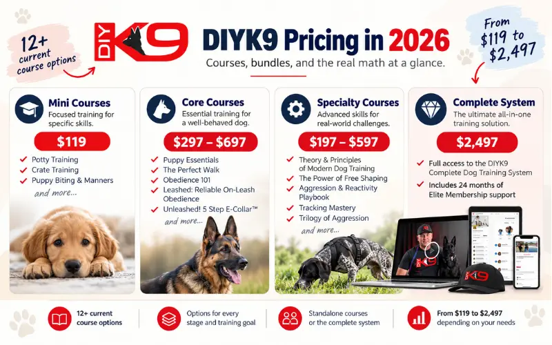 DIYK9 pricing breakdown with course costs compared