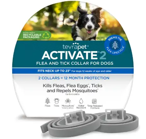 TevraPet Vetality Naturals Flea and Tick Collar for Dogs
