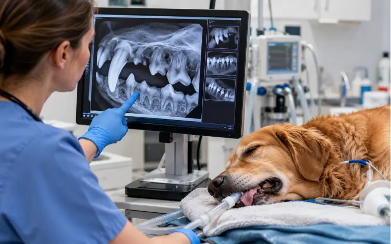 dog dental x-ray periodontal exam